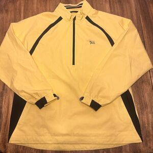 Cutter & Buck Yellow 1/4 Zip Pullover Jacket WeatherTec XXL